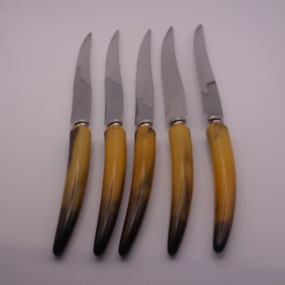 Set of Five(5) Made in Sheffield Stainless Steel SCC Warranted Cutler Knives - Picture 1 of 10